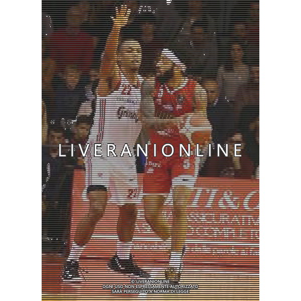 Grissin Bon REGGIANA - PISTOIA CAMPIONATO LEGA BASKET SERIE A - REGGIO EMILIA 20.10.2019 NELLA FOTO JOSH OWENS E TERRAN PETTEWAY ©/AGENZIA ALDO LIVERANI Sas