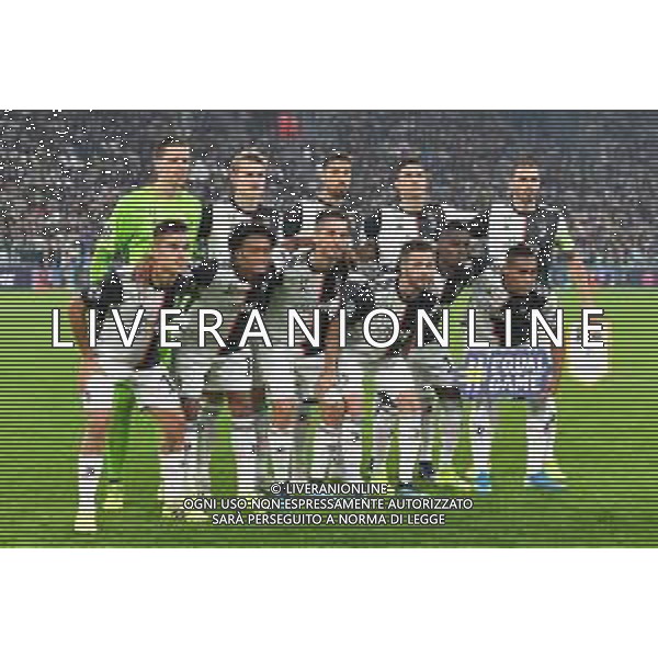 Torino 22.10.2019 Stadio Allianz Stadium Juventus vs Lokomotiv Mosca Gruppo D Giornata 3 di 6 ©Falzone/Agenzia Aldo Liverani Nella foto : Formazione Juventus-Wojciech Szczęsny-Matthijs de Ligt-Sami Khedira-Cristiano Ronaldo-Leonardo Bonucci-Accosciati:Paulo Dybala-Juan Cuadrado-Rodrigo Bentancur-Miralem Pjanic-Blaise Matuidi-Alex Sandro