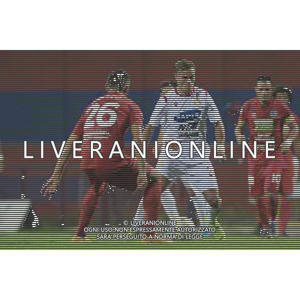 Campionato Italiano di Calcio Serie C 2019/2020 Verona, Italia 23/10/2019 Virtus Verona Vs Ravenna Nella foto: Filippo Lora contro Daniel Onescu ©Davide Casentini/AGENZIA ALDO LIVERANI Sas