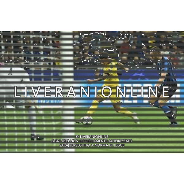 Milano 23-10-2019 Stadio Giuseppe Meazza - San Siro UEFA Champions League - fase a gironi 3° giornata gruppo F Inter vs Borussia Dortmund nella foto occasione Sancho a fine primo tempo parata da Handanovic foto Roberto Garavaglia - ag. Aldo Liverani sas