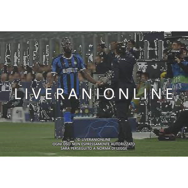 Milano 23-10-2019 Stadio Giuseppe Meazza - San Siro UEFA Champions League - fase a gironi 3° giornata gruppo F Inter vs Borussia Dortmund nella foto antonio conte e romelu Lukaku dopo il cambio - sostituzione foto Roberto Garavaglia - ag. Aldo Liverani sas
