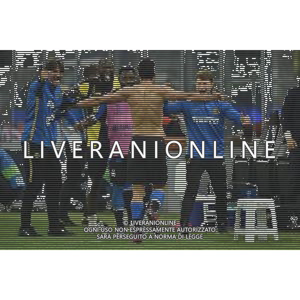 Milano 23-10-2019 Stadio Giuseppe Meazza - San Siro UEFA Champions League - fase a gironi 3° giornata gruppo F Inter vs Borussia Dortmund nella foto esultanza di antonio Candreva dopo il gol del 2 a 0 Inter foto Roberto Garavaglia - ag. Aldo Liverani sas