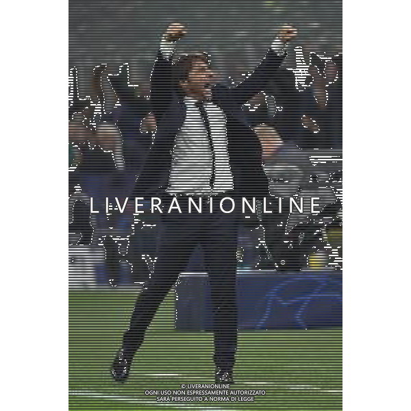 Milano 23-10-2019 Stadio Giuseppe Meazza - San Siro UEFA Champions League - fase a gironi 3° giornata gruppo F Inter vs Borussia Dortmund nella foto esultanza finale Conte antonio foto Roberto Garavaglia - ag. Aldo Liverani sas