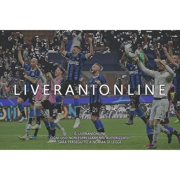 Milano 23-10-2019 Stadio Giuseppe Meazza - San Siro UEFA Champions League - fase a gironi 3° giornata gruppo F Inter vs Borussia Dortmund nella foto esultanza finale Inter foto Roberto Garavaglia - ag. Aldo Liverani sas