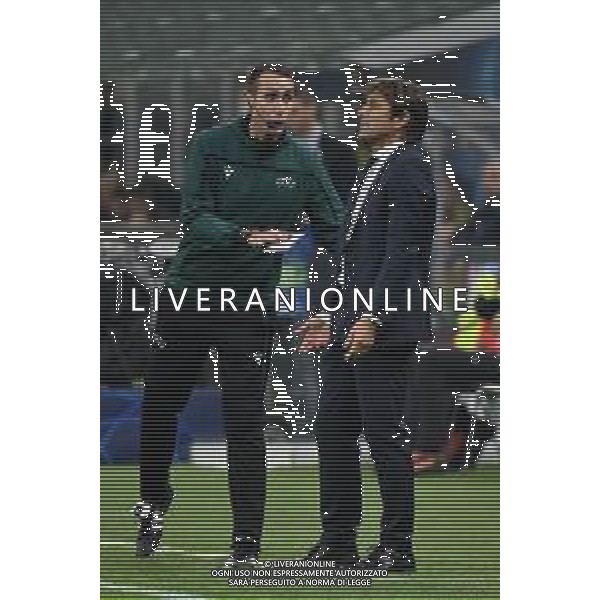 Milano 23-10-2019 Stadio Giuseppe Meazza - San Siro UEFA Champions League - fase a gironi 3° giornata gruppo F Inter vs Borussia Dortmund nella foto Antonio Conte allenatore Inter e sulla SX il quarto ufficiale di gara David Coote (ENG) foto Roberto Garavaglia - ag. Aldo Liverani sas