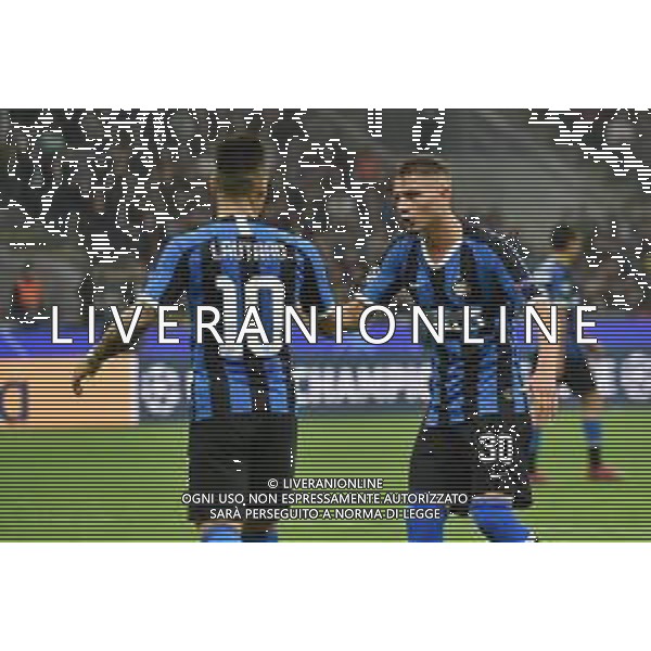 Milano 23-10-2019 Stadio Giuseppe Meazza - San Siro UEFA Champions League - fase a gironi 3° giornata gruppo F Inter vs Borussia Dortmund nella foto Lautaro Martinez (Inter) SX e Sebastiano Esposito (Inter) DXfoto Roberto Garavaglia - ag. Aldo Liverani sas