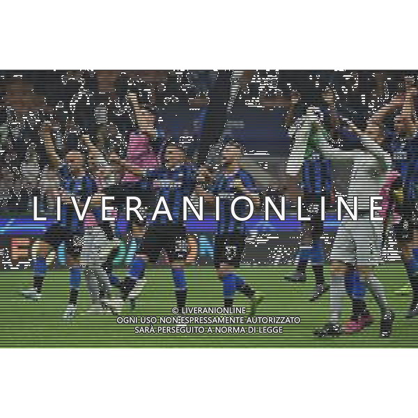 Milano 23-10-2019 Stadio Giuseppe Meazza - San Siro UEFA Champions League - fase a gironi 3° giornata gruppo F Inter vs Borussia Dortmund nella foto esultanza finale Inter foto Roberto Garavaglia - ag. Aldo Liverani sas