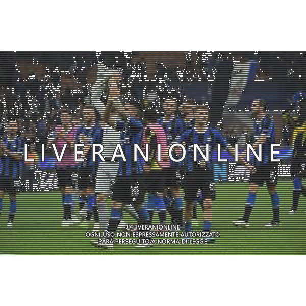 Milano 23-10-2019 Stadio Giuseppe Meazza - San Siro UEFA Champions League - fase a gironi 3° giornata gruppo F Inter vs Borussia Dortmund nella foto esultanza finale Inter foto Roberto Garavaglia - ag. Aldo Liverani sas