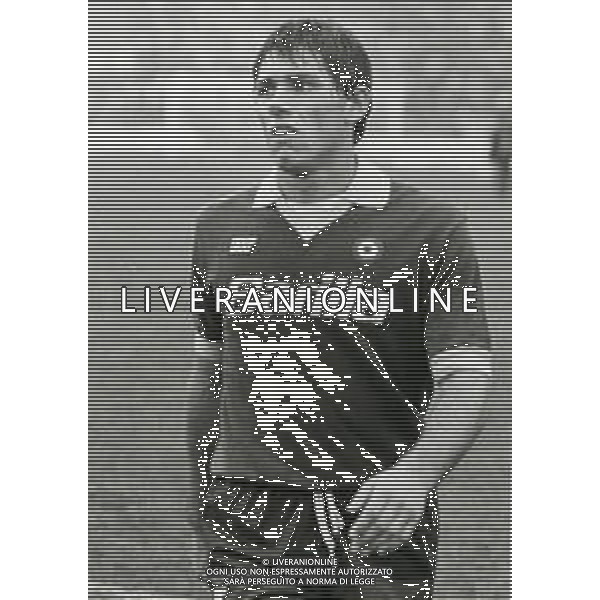 RETROSPETTIVA PAOLO BALDIERI CALCIATORE NELLA FOTO PAOLO BALDIERI CON LA MAGLIA DELLA ROMA CALCIO AG ALDO LIVERANI SAS