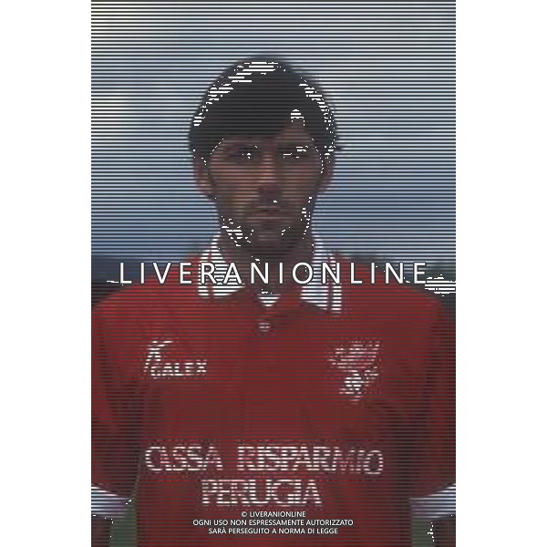 RETROSPETTIVA PAOLO BALDIERI CALCIATORE NELLA FOTO PAOLO BALDIERI CON LA MAGLIA DEL PERUGIA CALCIO AG ALDO LIVERANI SAS