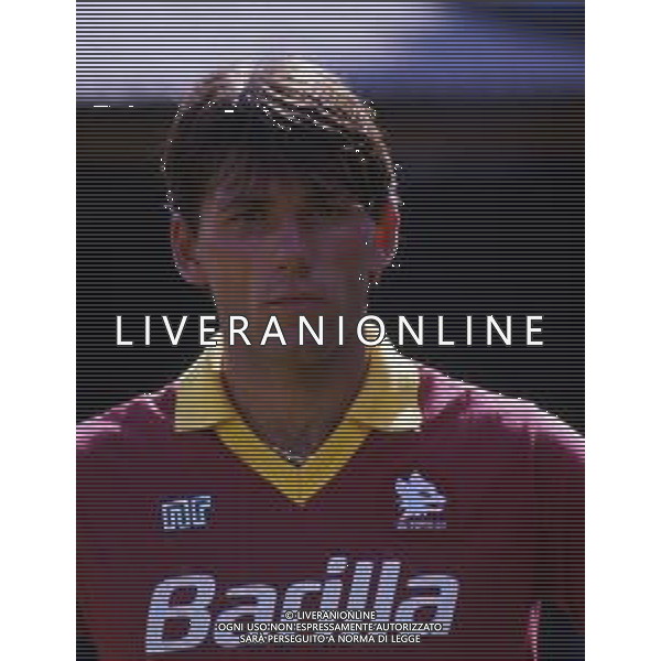 RETROSPETTIVA PAOLO BALDIERI CALCIATORE NELLA FOTO PAOLO BALDIERI CON LA MAGLIA DELLA ROMA CALCIO AG ALDO LIVERANI SAS