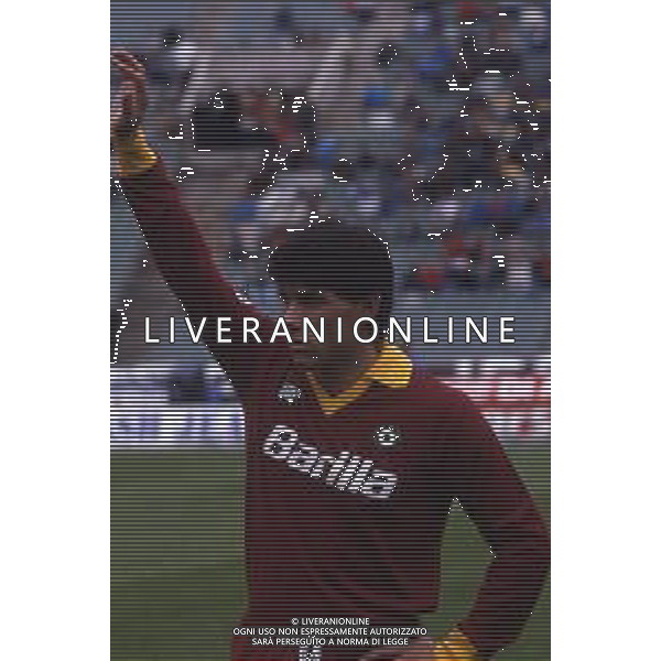 RETROSPETTIVA PAOLO BALDIERI CALCIATORE NELLA FOTO PAOLO BALDIERI CON LA MAGLIA DELLA ROMA CALCIO AG ALDO LIVERANI SAS