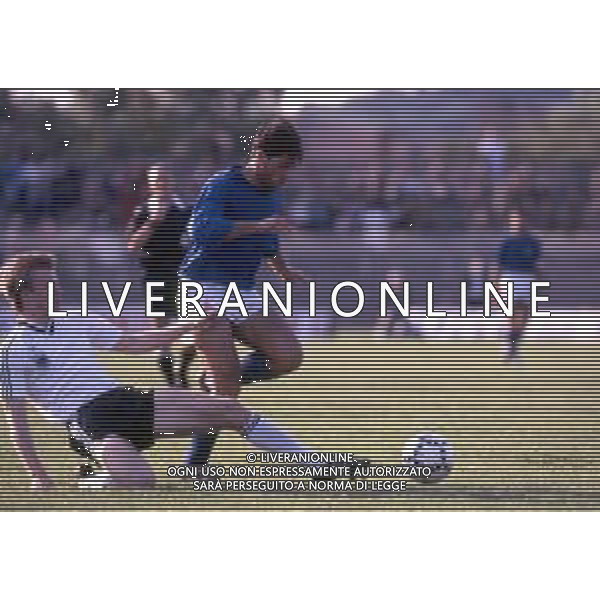RETROSPETTIVA PAOLO BALDIERI CALCIATORE NELLA FOTO PAOLO BALDIERI CON LA MAGLIA DELLA NAZIONALE ITALIANA AG ALDO LIVERANI SAS
