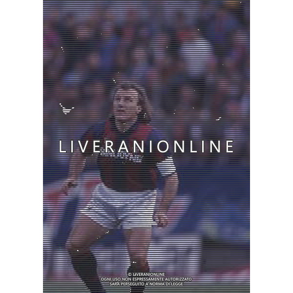 RETROSPETTIVA VILLA MATTEO CALCIATORE NELLA FOTO VILLA MATTEO CON LA MAGLIA DEL BOLOGNA CALCIO AG ALDO LIVERANI SAS