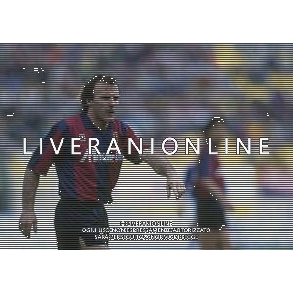 RETROSPETTIVA VILLA MATTEO CALCIATORE NELLA FOTO VILLA MATTEO CON LA MAGLIA DEL BOLOGNA CALCIO AG ALDO LIVERANI SAS