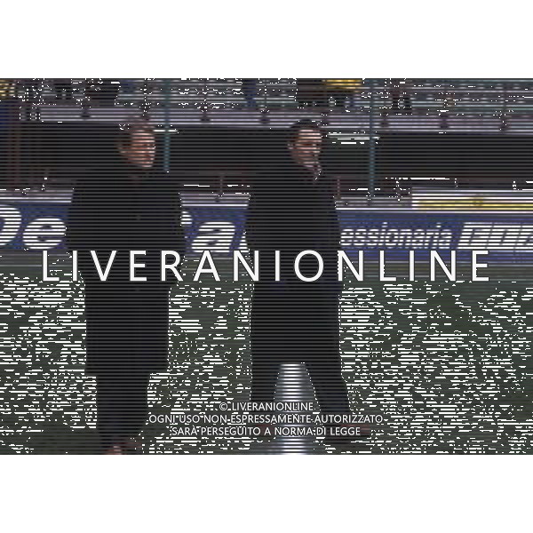RETROSPETTIVA ANDREA VALDINOCI ALLENATORE NELLA FOTO ANDREA VALDINOCI CON CESARE PRANDELLI AG ALDO LIVERANI SAS