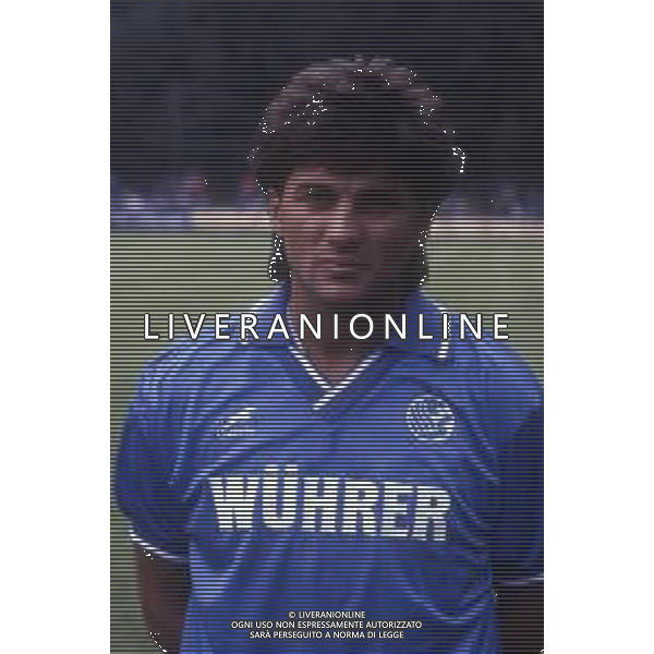 RETROSPETTIVA MAURIZIO IORIO CALCIATORE NELLA FOTO MAURIZIO IORIO CON LA MAGLIA DEL BRESCIA CALCIO AG ALDO LIVERANI SAS