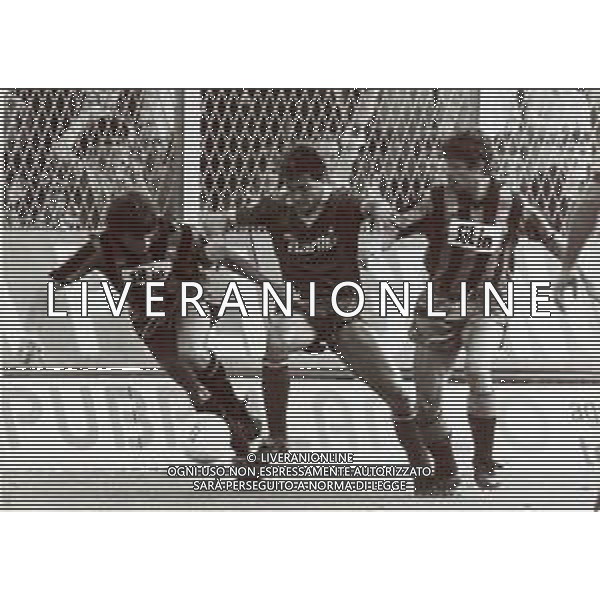 RETROSPETTIVA MAURIZIO IORIO CALCIATORE NELLA FOTO MAURIZIO IORIO CON LA MAGLIA DELLA ROMA NELLA PARTITA ATALANTA ROMA AG ALDO LIVERANI SAS