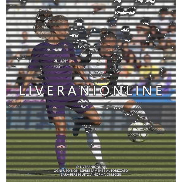 Finale Supercoppa Italiana Femminile - Juventus vs Fiorentina 27/10/2019 nella foto: Frederikke Skjodt Thogersen(Fiorentina) Valentina Cernoia(Juventus) ©Claudio Zamagni/Agenzia Aldo Liverani Frederikke Skjodt Thogersen(Fiorentina) Valentina Cernoia(Juventus) during Final Italian Supercup womans match between Juventus and Fiorentina at Orogel Dino Manuzzi Stadium on October 27 2019 photo credit by Claudio Zamagni/Aldo Liverani Photo Agency