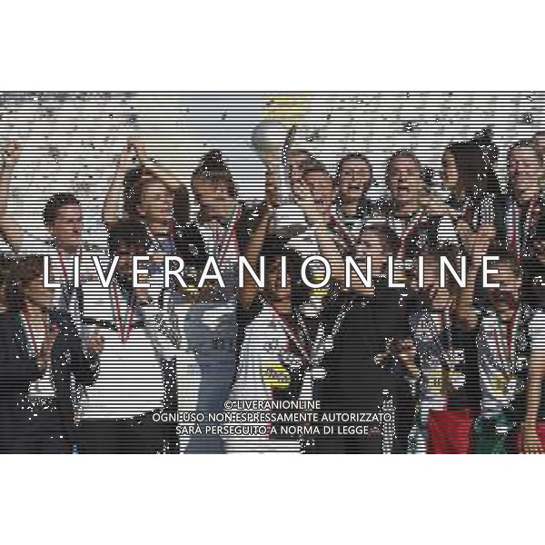Finale Supercoppa Italiana Femminile - Juventus vs Fiorentina 27/10/2019 nella foto: esultanza finale juventus per la vittoria della supercoppa ©Claudio Zamagni/Agenzia Aldo Liverani during Final Italian Supercup womans match between Juventus and Fiorentina at Orogel Dino Manuzzi Stadium on October 27 2019 photo credit by Claudio Zamagni/Aldo Liverani Photo Agency