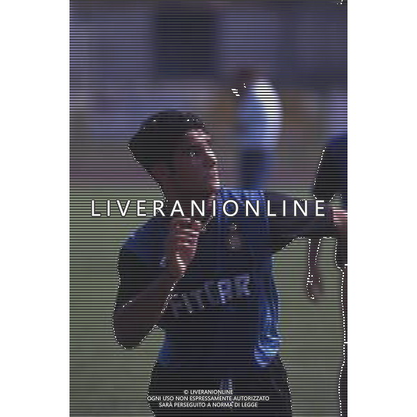 RETROSPETTIVA ROCCO PASQUALE CALCIATORE 1991-1992 NELLA FOTO ROCCO PASQUALE CON LA MAGLIA DELL\'INTER AG ALDO LIVERANI SAS