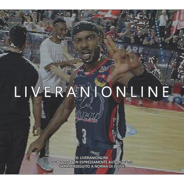 IMOLA 27 10 2019 LE NATURELLE BASKET-PIACENZA ASSIGECO 8486 SERIE A2 NELLA FOTO JAZZMARR FERGUSON PICENZA DOPO LA PARTITA foto gianni sanna-ag aldo liverani sas
