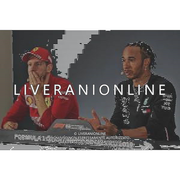 (L to R): Sebastian Vettel (GER) Ferrari and Lewis Hamilton (GBR) Mercedes AMG F1 in the post race FIA Press Conference. 27.10.2019. Formula 1 World Championship, Rd 18, Mexican Grand Prix, Mexico City, Mexico, Race Day. AG ALDO LIVERANI SAS-ONLY ITALY