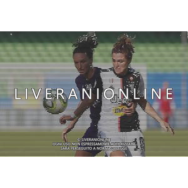 Finale Supercoppa Italiana Femminile - Juventus vs Fiorentina 27/10/2019 nella foto: Cristiana Girelli(Juventus) Ilaria Mauro(Fiorentina) ©Claudio Zamagni/Agenzia Aldo Liverani Cristiana Girelli(Juventus) Ilaria Mauro(Fiorentina) during Final Italian Supercup womans match between Juventus and Fiorentina at Orogel Dino Manuzzi Stadium on October 27 2019 photo credit by Claudio Zamagni/Aldo Liverani Photo Agency