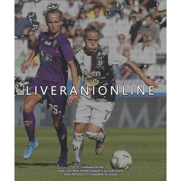 Finale Supercoppa Italiana Femminile - Juventus vs Fiorentina 27/10/2019 nella foto: Frederikke Skjodt Thogersen(Fiorentina) Valentina Cernoia(Juventus) ©Claudio Zamagni/Agenzia Aldo Liverani Frederikke Skjodt Thogersen(Fiorentina) Valentina Cernoia(Juventus) during Final Italian Supercup womans match between Juventus and Fiorentina at Orogel Dino Manuzzi Stadium on October 27 2019 photo credit by Claudio Zamagni/Aldo Liverani Photo Agency