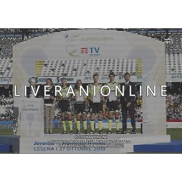 Finale Supercoppa Italiana Femminile - Juventus vs Fiorentina 27/10/2019 nella foto: andrea fabiano arbitro graziella pirriatore luca bandoni marat ivanavich fiore roberto lovison ©Claudio Zamagni/Agenzia Aldo Liverani andrea fabiano arbitro graziella pirriatore luca bandoni marat ivanavich fiore roberto lovison during Final Italian Supercup womans match between Juventus and Fiorentina at Orogel Dino Manuzzi Stadium on October 27 2019 photo credit by Claudio Zamagni/Aldo Liverani Photo Agency