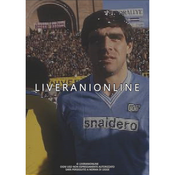 RETROSPETTIVA VINAZZANI CLAUDIO CALCIATORE NELLA FOTO CLAUDIO VINAZZANI CON LA MAGLIA DEL NAPOLI CALCIO AG ALDO LIVERANI SAS