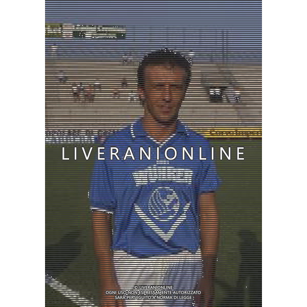 RETROSPETTIVA TULLIO GRITTI CALCIATORE NELLA FOTO TULLIO GRITTI CON LA MAGLIA DEL BRESCIA CALCIO AG ALDO LIVERANI SAS