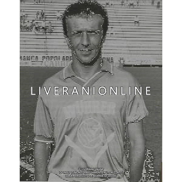 RETROSPETTIVA TULLIO GRITTI CALCIATORE NELLA FOTO TULLIO GRITTI CON LA MAGLIA DEL BRESCIA CALCIO AG ALDO LIVERANI SAS