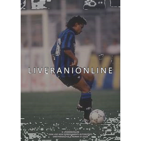 RETROSPETTIVA VALENCIANO IVAN CALCIATORE NELLA FOTO IVAN VALENCIANO CON LA MAGLIA DELL\'ATALANTA CALCIO AG ALDO LIVERANI SAS