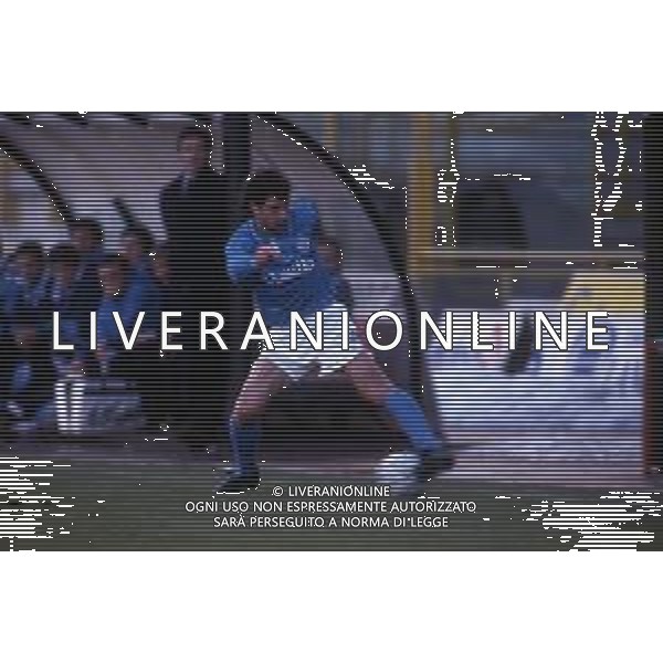 RETROSPETTIVA GIOVANNI FRANCINI CALCIATORE NELLA FOTO GIOVANNI FRANCINI CON LA MAGLIA DEL NAPOLI CALCIO AG ALDO LIVERANI SAS