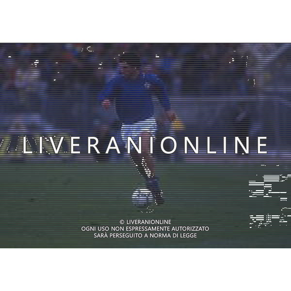 RETROSPETTIVA GIOVANNI FRANCINI CALCIATORE NELLA FOTO GIOVANNI FRANCINI CON LA MAGLIA DELLA NAZIONALE ITALIANA AG ALDO LIVERANI SAS