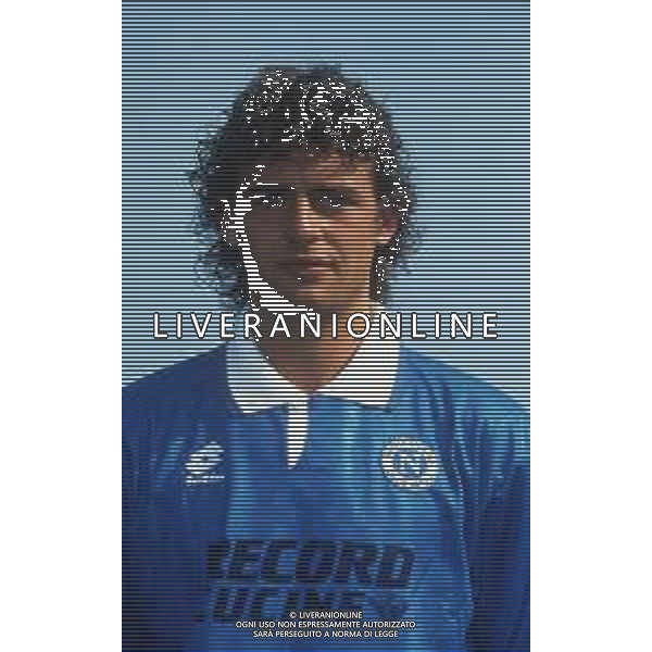 RETROSPETTIVA FRANCESCO BALDINI CALCIATORE NELLA FOTO FRANCESCO BALDINI CON LA MAGLIA DEL NAPOLI CALCIO AG ALDO LIVERANI SAS