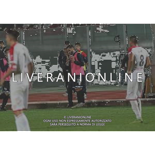 IMOLA 28 10 2019 IMOLESE CALCIO-CARPI 2-1 SERIE C NELLA FOTO GIANLUCA ATZORI ALLENATORE DELL\'IMOLESE CALCIO E LUCA BELCASTRO IMOLESE FOTO GIANNI SANNA-AG ALDO LIVERANI SAS