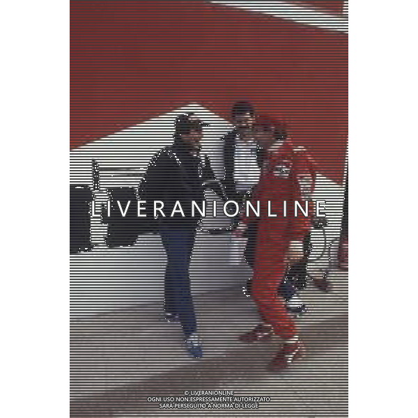 RETROSPETTIVA NELSON PIQUET PILOTA F1-1985 NELLA FOTO NELSON PIQUET CON NIKI LAUDA AG ALDO LIVERANI SAS
