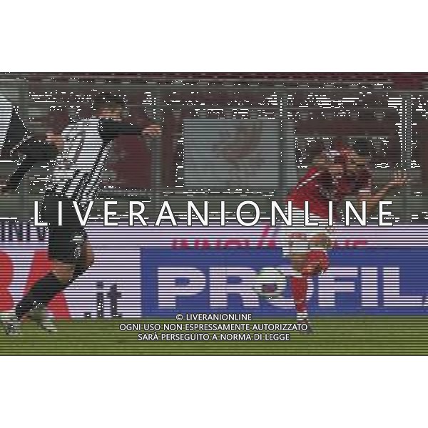 Campionato Italiano di Calcio Serie B 2019/2020 Perugia, Italia 29/10/2019 Perugia vs Ascoli Nella foto: marcello falzerano (n.23 perugia calcio) al tiro foto loris cerquiglini-alessio marini-ag aldo liverani sas