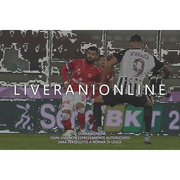 Campionato Italiano di Calcio Serie B 2019/2020 Perugia, Italia 29/10/2019 Perugia vs Ascoli Nella foto: fernandes cantin paolo (n.13 perugia calcio) vs gianluca scamacca (n.9 attaccante ascoli calcio) foto loris cerquiglini-alessio marini-ag aldo liverani sas