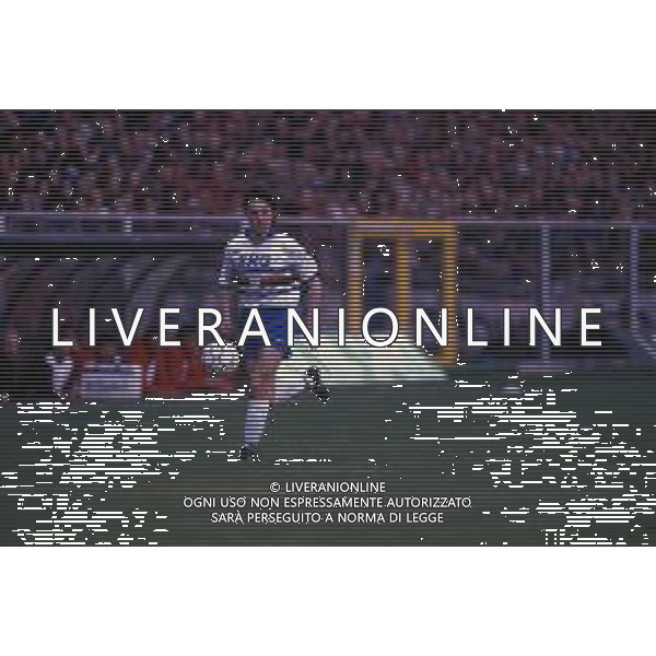 RETROSPETTIVA GIOVANNI INVERNIZZI CALCIATORE NELLA FOTO GIOVANNI INVERNIZZI CON LA MAGLIA DELLA SAMPDORIA CALCIO AG ALDO LIVERANI SAS