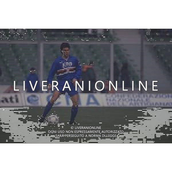 RETROSPETTIVA GIOVANNI INVERNIZZI CALCIATORE NELLA FOTO GIOVANNI INVERNIZZI CON LA MAGLIA DELLA SAMPDORIA CALCIO AG ALDO LIVERANI SAS