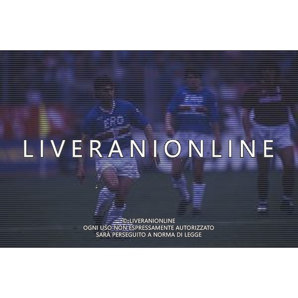 RETROSPETTIVA GIOVANNI INVERNIZZI CALCIATORE NELLA FOTO GIOVANNI INVERNIZZI CON LA MAGLIA DELLA SAMPDORIA CALCIO AG ALDO LIVERANI SAS