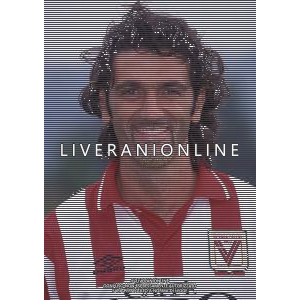RETROSPETTIVA VIVIANI FABIO CALCIATORE NELLA FOTO VIVIANI FABIO CON LA MAGLIA DEL VICENZA CALCIO AG ALDO LIVERANI SAS 