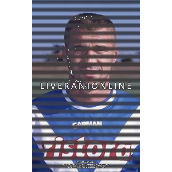 RETROSPETTIVA FRANCESCO ZANONCELLI CALCIATORE NELLA FOTO FRANCESCO ZANONCELLI CON LA MAGLIA DEL BRESCIA CALCIO AG ALDO LIVERANI SAS