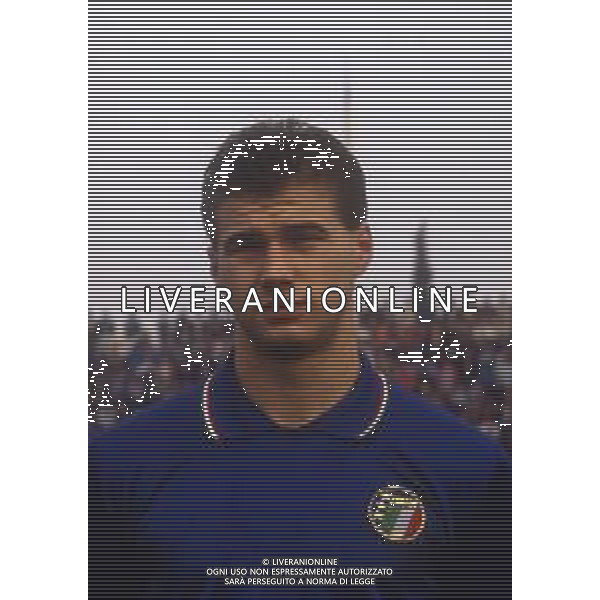 RETROSPETTIVA FRANCESCO ZANONCELLI CALCIATORE NELLA FOTO FRANCESCO ZANONCELLI CON LA MAGLIA DELLA NAZIONALE ITALIANA AG ALDO LIVERANI SAS