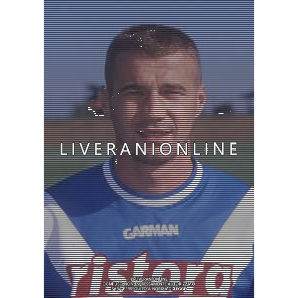 RETROSPETTIVA FRANCESCO ZANONCELLI CALCIATORE NELLA FOTO FRANCESCO ZANONCELLI CON LA MAGLIA DEL BRESCIA CALCIO AG ALDO LIVERANI SAS