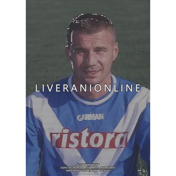 RETROSPETTIVA FRANCESCO ZANONCELLI CALCIATORE NELLA FOTO FRANCESCO ZANONCELLI CON LA MAGLIA DEL BRESCIA CALCIO AG ALDO LIVERANI SAS