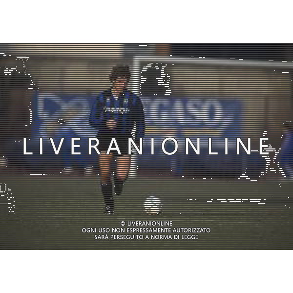RETROSPETTIVA MAURO VALENTINI CALCIATORE NELLA FOTO MAURO VALENTINI CON LA MAGLIA DELL\'ATALANTA CALCIO AG ALDO LIVERANI SAS
